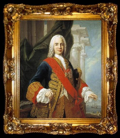 framed  Jacopo Amigoni Portrait of Marquis of Ensenada, ta009-2